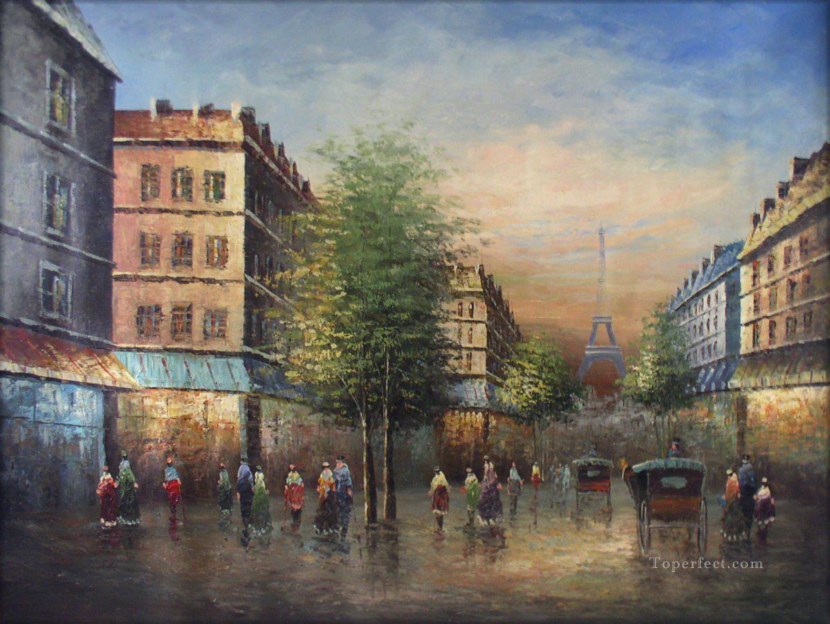 パリのストリートシーン 87油絵